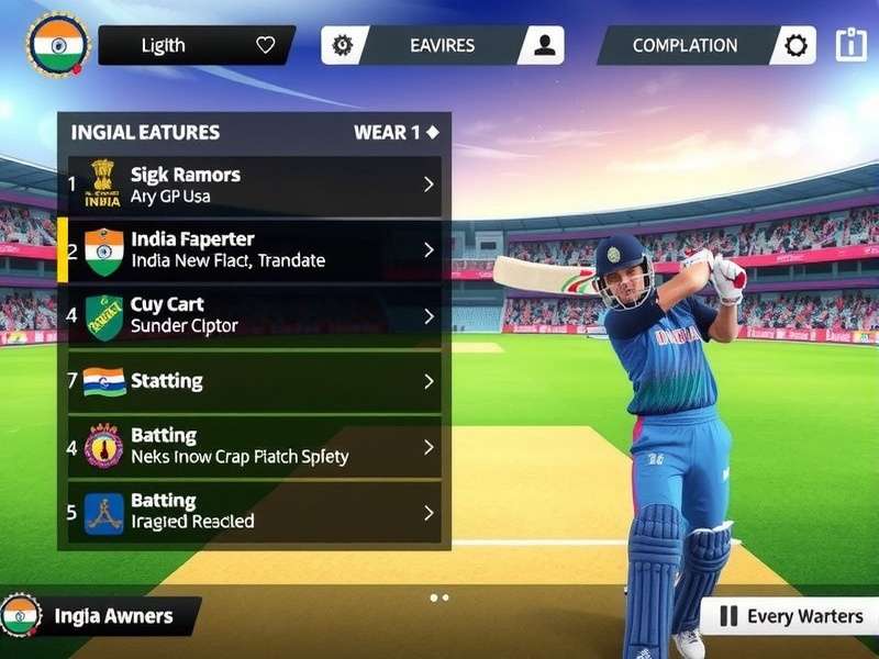 India World Cup Warriors batting interface